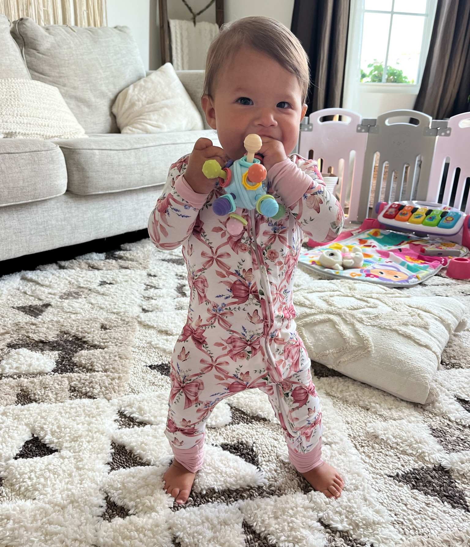 Pink bow baby pajamas. 

#LTKBaby #LTKFindsUnder50