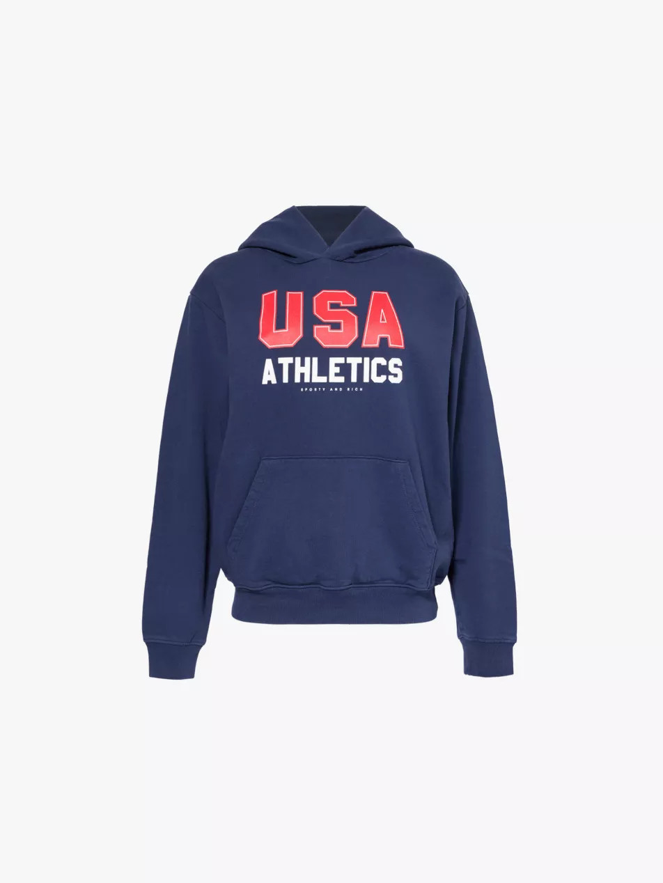 Oly Usa Athletics kangaroo-pocket cotton-jersey hoody | Selfridges