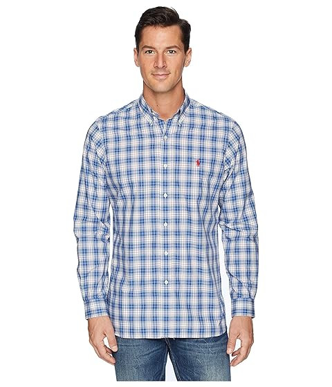Polo Ralph Lauren Button Down Poplin Sport Shirt in Classic Fit | Zappos