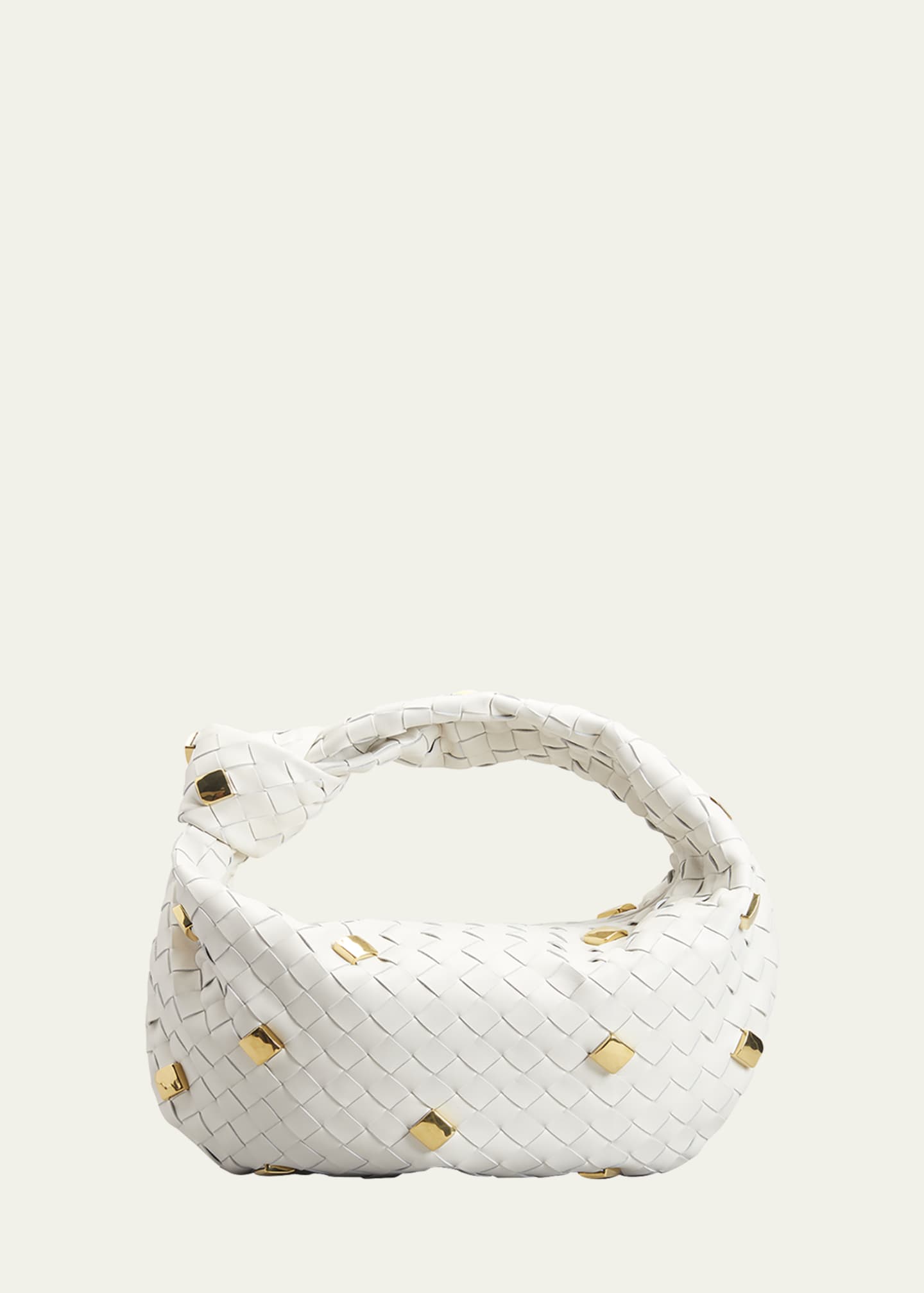 Bottega Veneta Teen Jodie Studded Intrecciato Napa Top-Handle Bag | Bergdorf Goodman