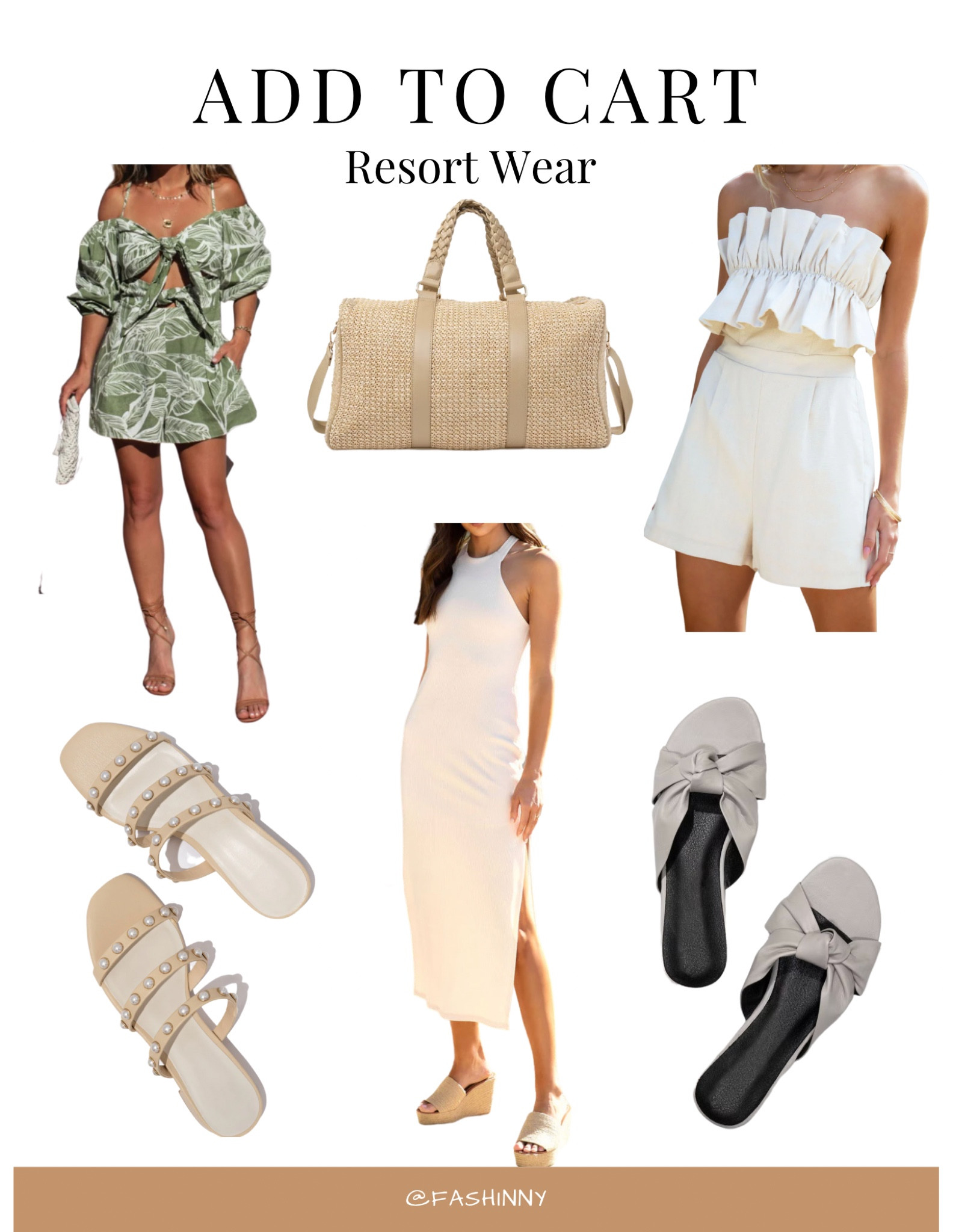 Resort wear 


Beach vacation, vici collection, slides, sandals, flat sandals, vacation, duffel bag, weekender, weekend bag, romper, tropical 

#LTKstyletip #LTKSale #LTKunder100