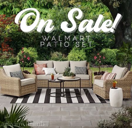 The River Oaks patio collection by Better Homes & Gardens at Walmart is on sale just in time for spring!

We have this set on our patio and absolutely LOVE IT. It even comes with covers!

#LTKsalealert #LTKhome #LTKSeasonal