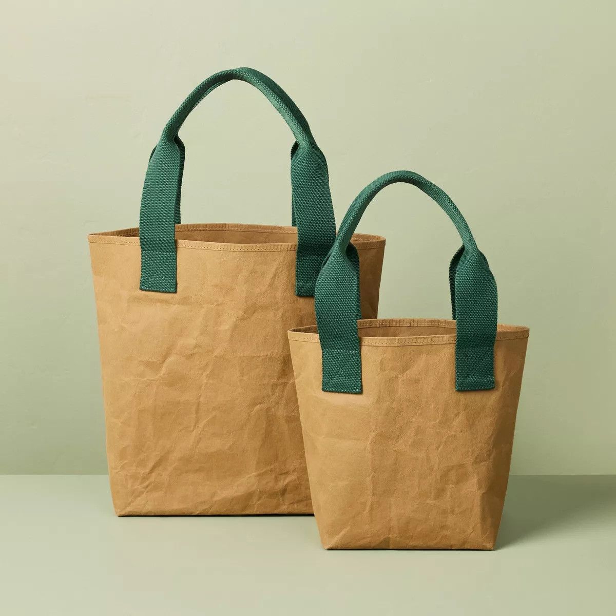 2pk Tote Bag Set Brown/Green - Hearth & Hand™ with Magnolia | Target