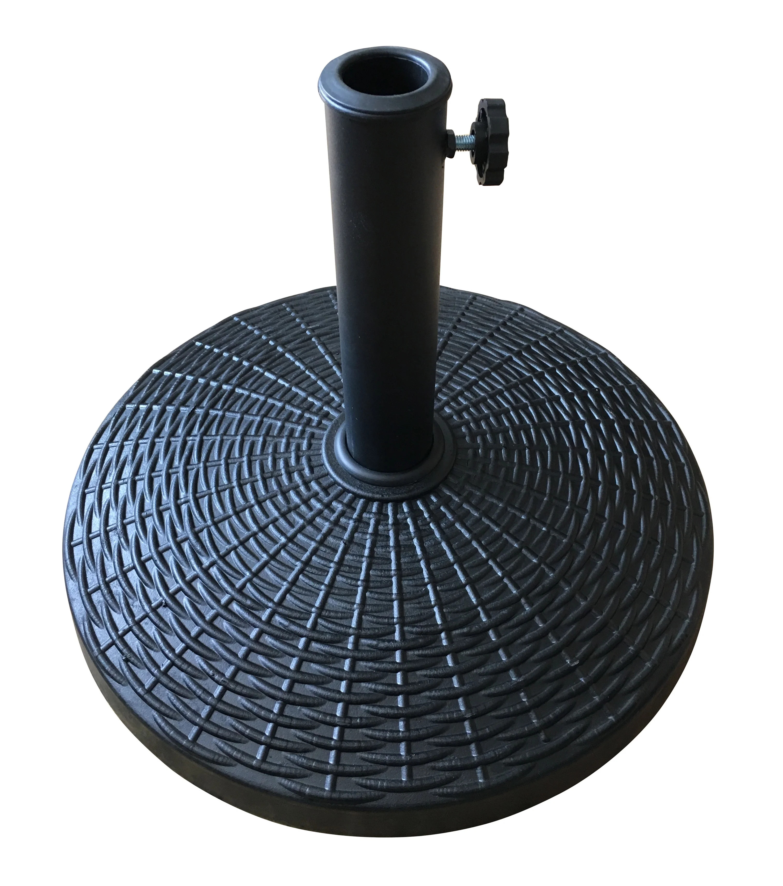Mainstays 22 lbs Black Round Powder Coated Resin Patio Umbrella Base - Walmart.com | Walmart (US)