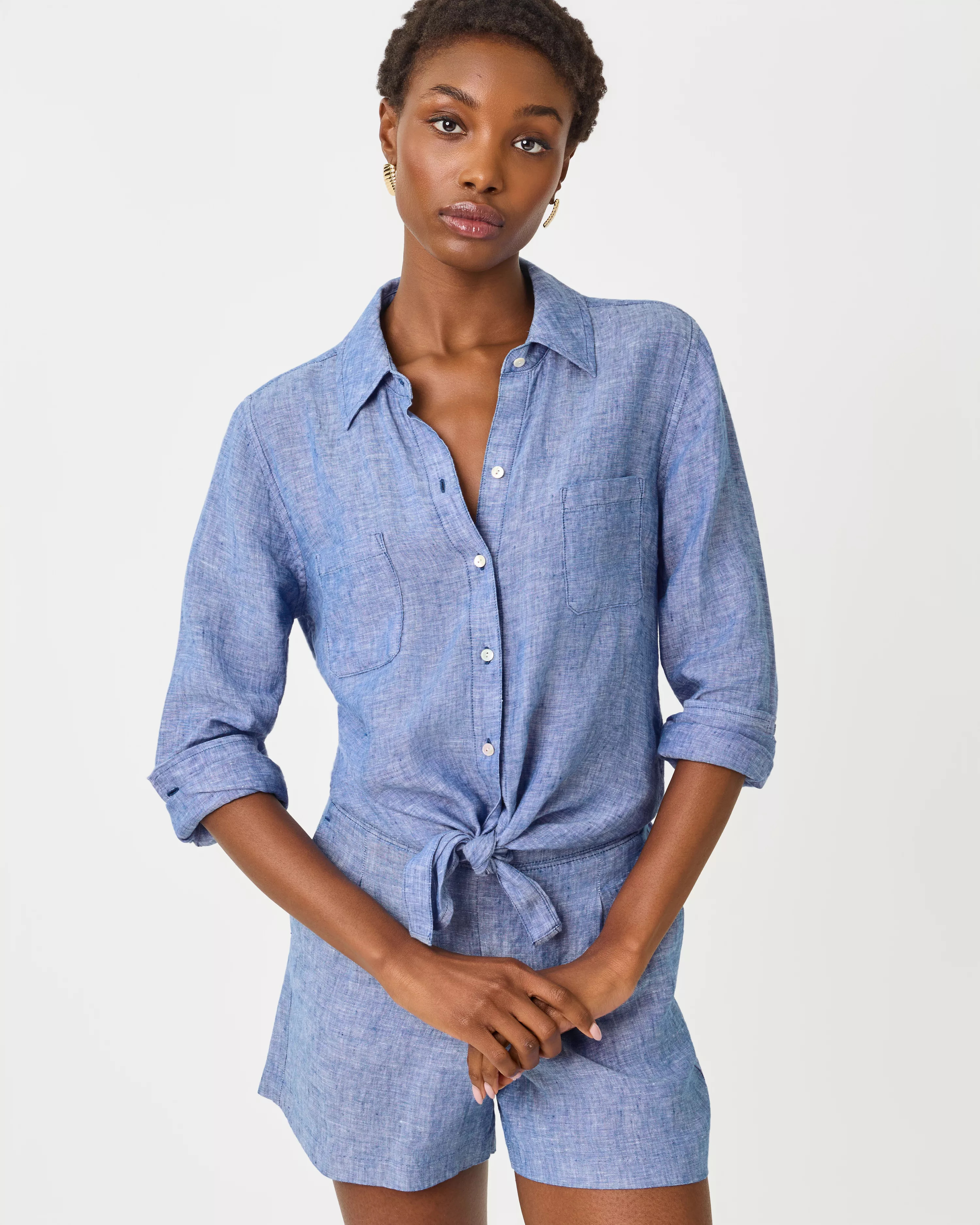 Sea View Linen Button Down Shirt | Lilly Pulitzer