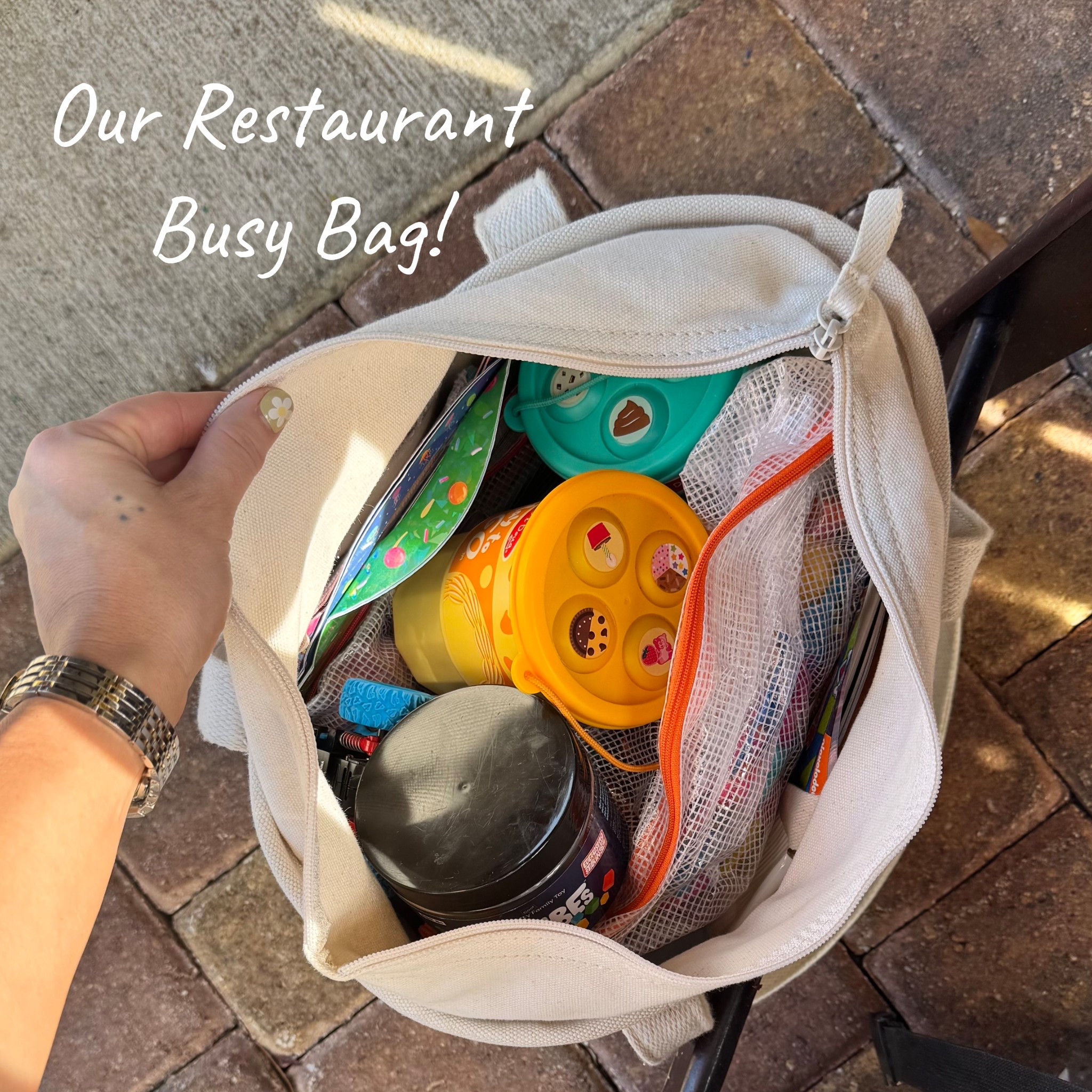 Our restaurant busy bag! Linking what’s inside of mine currently! I definitely switch things out to keep it interesting for them but they only get this bag when we go out to restaurants! So they don’t really get bored of it! 

#LTKBaby #LTKmomlife #LTKKids