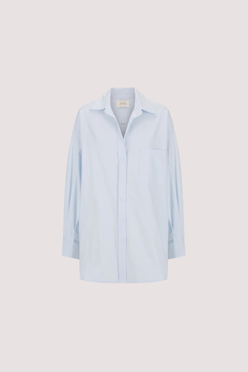 RHEA 2.0 ICE BLUE COTTON SHIRT | DISSH