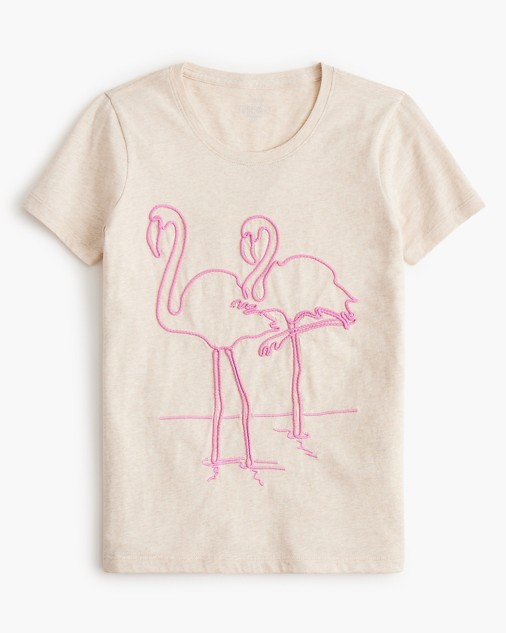 Embroidered flamingo graphic tee | J.Crew Factory