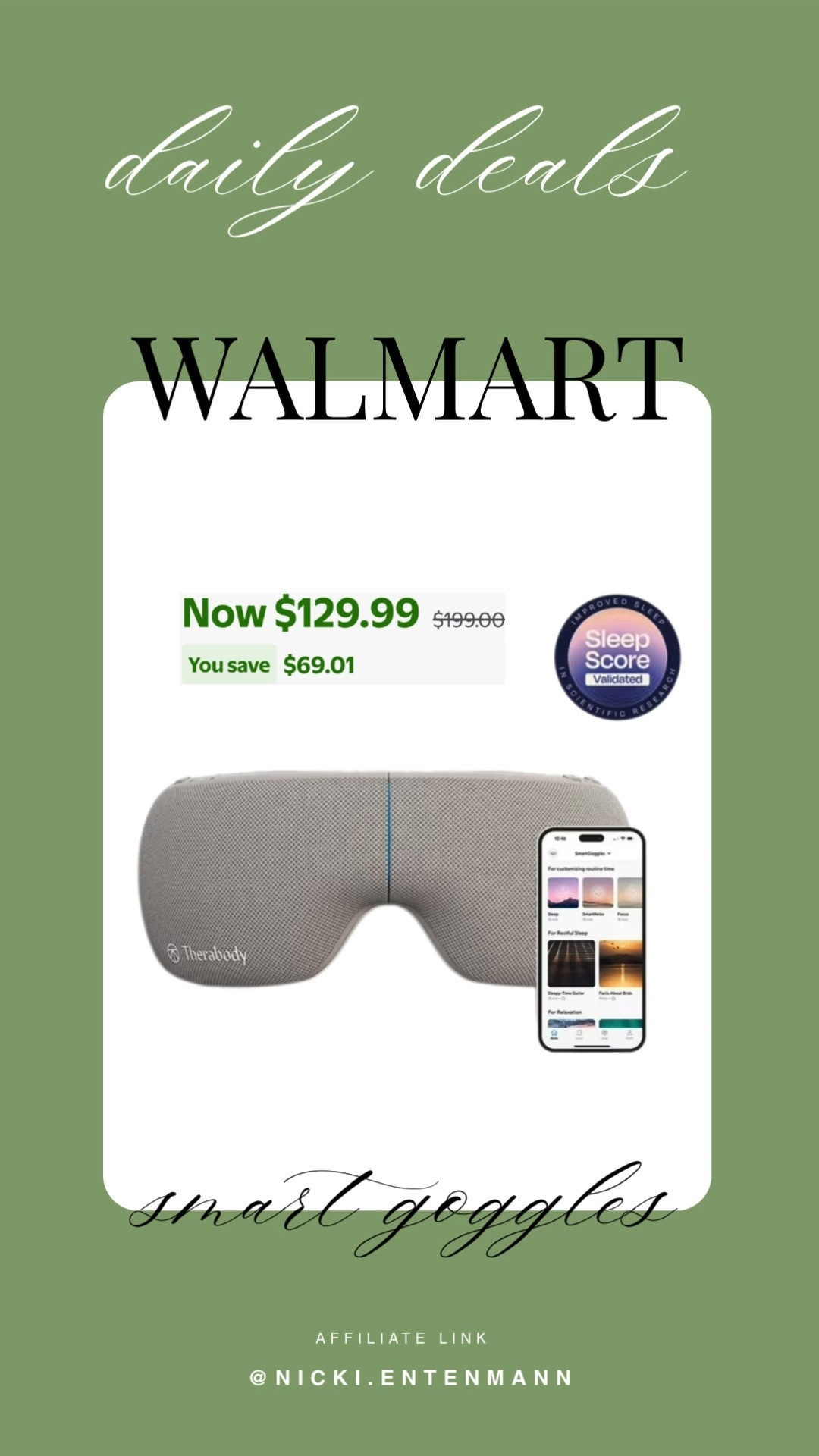 Evening calm arrives with SmartGoggles 1st Gen: heated temple massage, gentle vibration and blackout comfort that soothe stress, sharpen focus and ease sleep routines for real nightly relief and recovery.
#therabody #smartgoggles #sleeptech #heatedmask #massagedevices #sleepaid #stressrelief #focusaid #recovery #wellness
 

 #LTKCyberWeek #LTKGiftGuide #LTKselfcare
