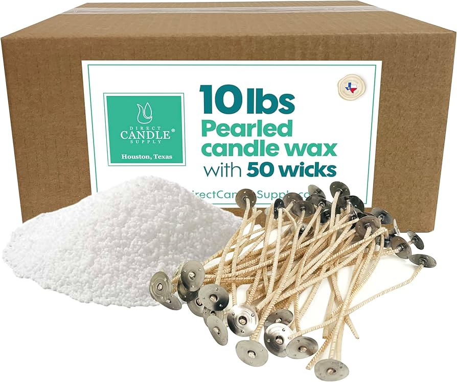 Snow Pearled Candle with Wicks | Sand Candle Wax kit | 10lbs of Candle Sand with 50 Wicks Include... | Amazon (US)