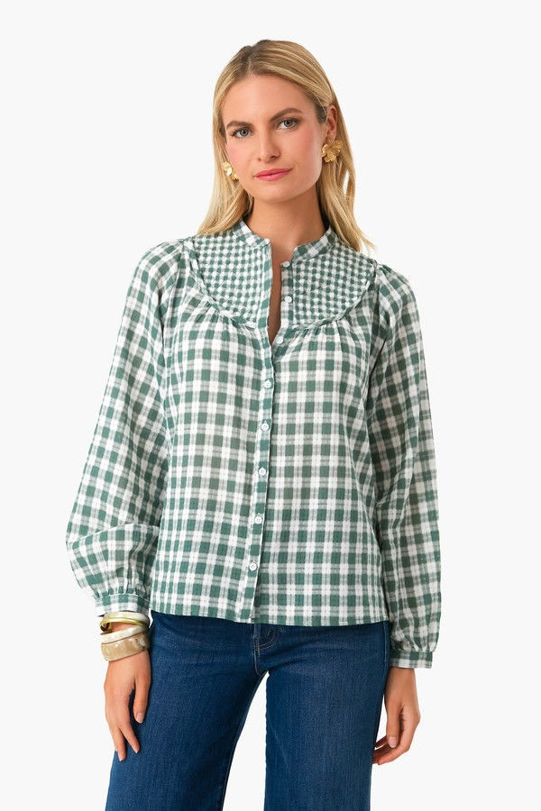 Green Check Marissa Shirt | Tuckernuck (US)