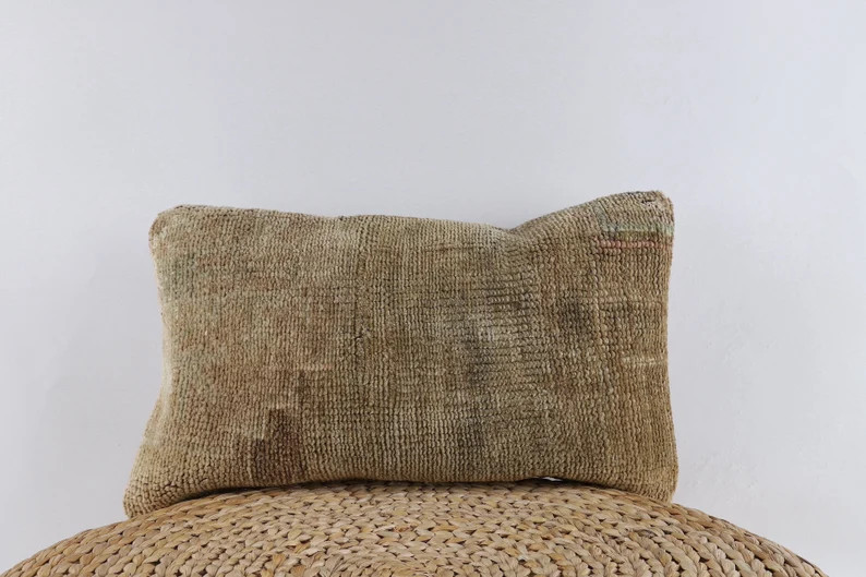Decorative Pillow, Turkish Kilim Pillow, Throw Pillow, 12x20 Pillow Cover, Livingroom Decor, Ethn... | Etsy (US)