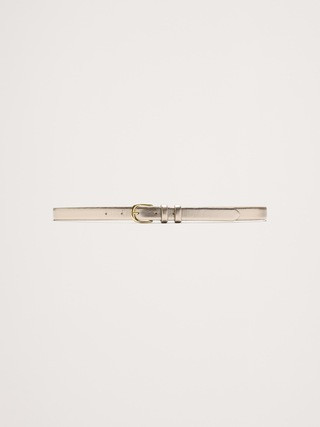 Slim Metallic Leather Belt | Banana Republic (US)