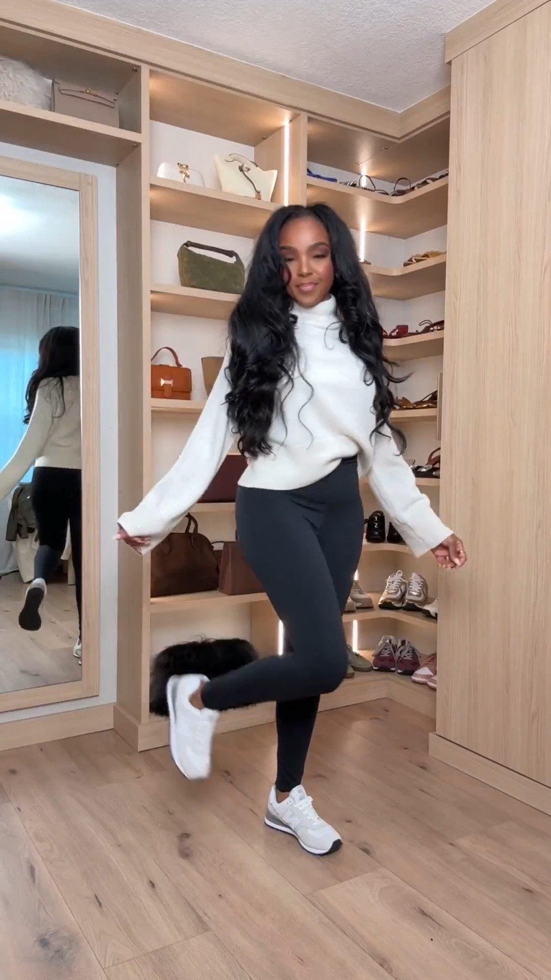 Elevated Casual Outfits — Heels or Sneakers
A full roundup of comfy-cute Amazon looks that feel luxe while staying effortless. These outfits are easy to wear, easy to style, and perfect for days when you want to look put-together without overthinking it.

Perfect for errands, travel days, casual dinners, school drop-off, and work-from-home outfits.

Fit notes:
• Look 1: Olive jacket + cream turtleneck — true to size, soft and great for layering
• Look 2: All-black sweater + faux-fur detail — top is true to size; leather pants have stretch
• Look 3: Gray belted sweater — fits true to size with a flattering cinched waist; leather pants fit snug with stretch
• Look 4: Neutral lounge set — relaxed fit; joggers are roomy through the thigh
• Look 5: Black cinched-waist leather jacket + stirrup leggings — jacket is true to size; leggings have great stretch; heels run true to size

Elevated casual outfits, everyday winter outfits, Amazon casual looks, travel outfit ideas, mom outfits for winter, heels or sneakers styling, comfy chic looks, winter wardrobe basics.

✨ Everything linked below for easy shopping

Follow me on Instagram and YouTube @kirasfashionfinds

#LTKootd #LTKgrwm