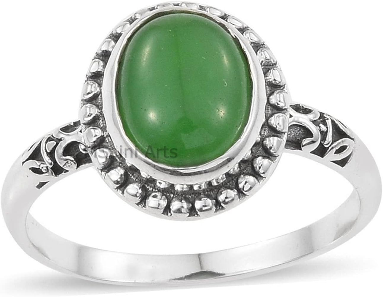 925 Sterling Silver Ring for Womens, Oval Gemstone Unique Handcrafted Ring | Amazon (US)