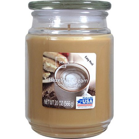 Mainstays Hazelnut Cream Single-Wick Jar Candle, 20 oz. | Walmart (US)