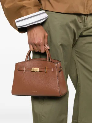 DeMellier Small Hudson grained-leather Tote Bag | Bruin | FARFETCH NL | Farfetch Global