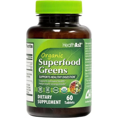 HealthA2Z - Organic Superfood Greens Tablets - 60 Count | Target