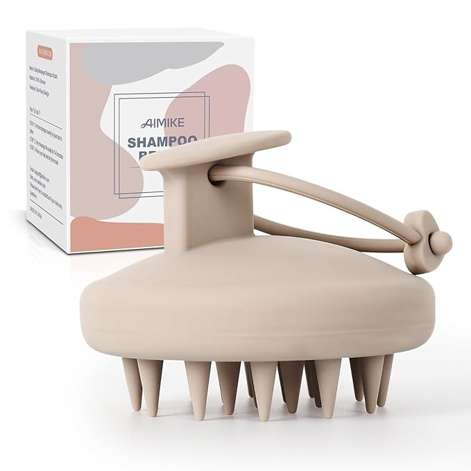 AIMIKE Scalp Massager Shampoo Brush, Soft Silicone Hair Scrubber for Washing Hair, Dandruff Remov... | Amazon (US)