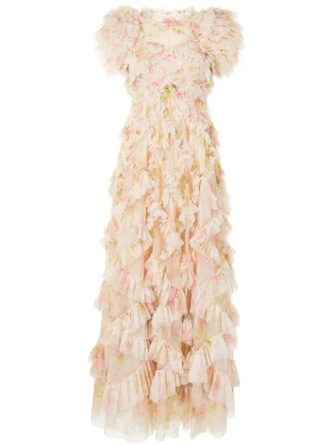 Genevieve Rose ruffle gown | Farfetch (US)