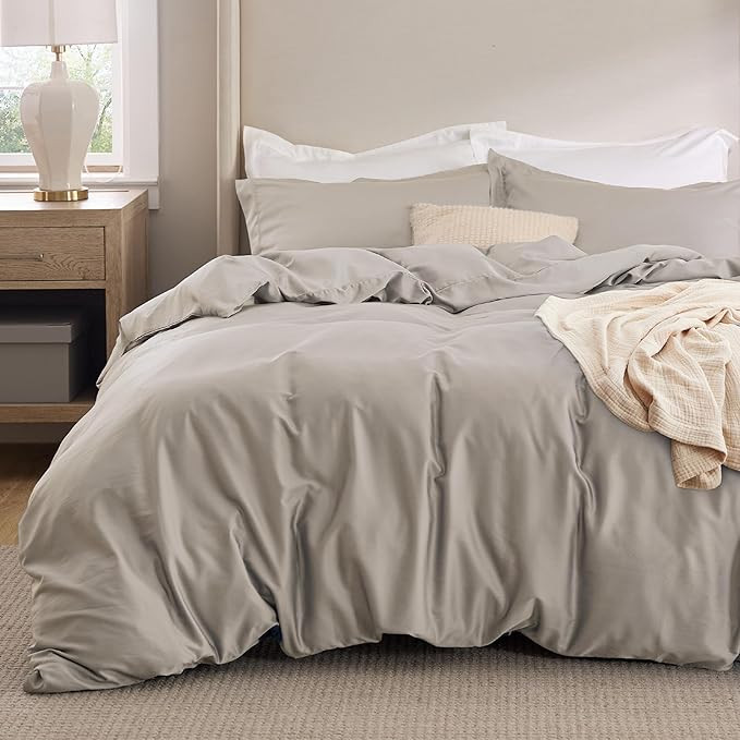 Bedsure Cotton Duvet Cover California King Size - Moisture Wicking and Silky Eucalyptus Lyocell C... | Amazon (US)