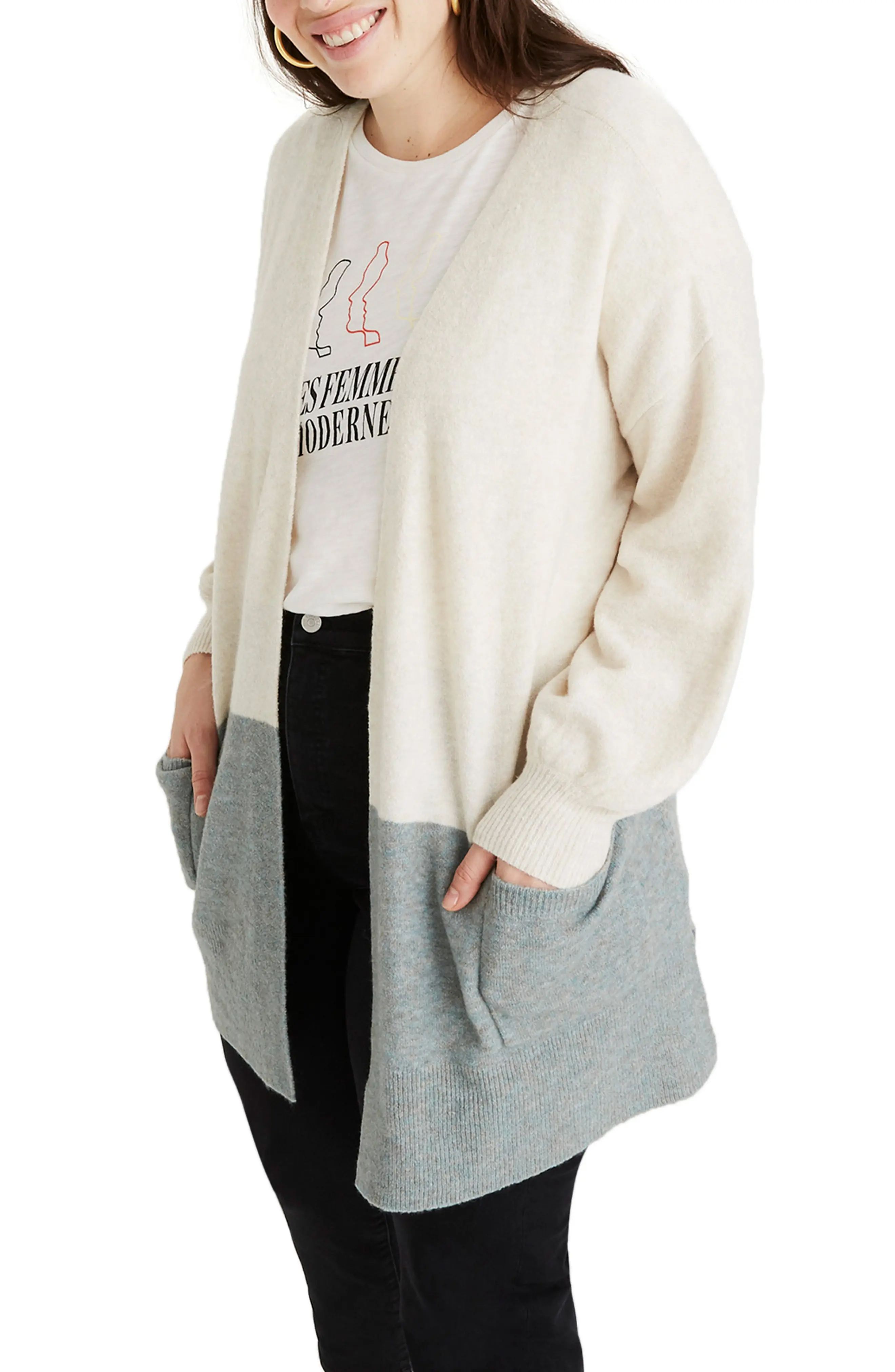 Women's Madewell Edgewater Colorblock Cardigan | Nordstrom