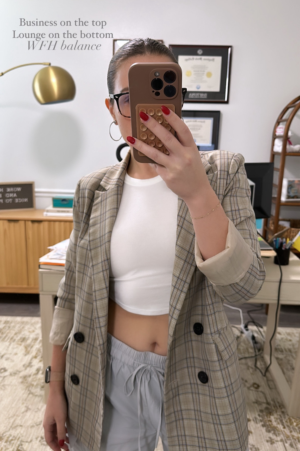 Work from home, professional lounge! Business on the top, lounge on the bottom! 

#LTKfindsunder50 #LTKActive #LTKstyletip