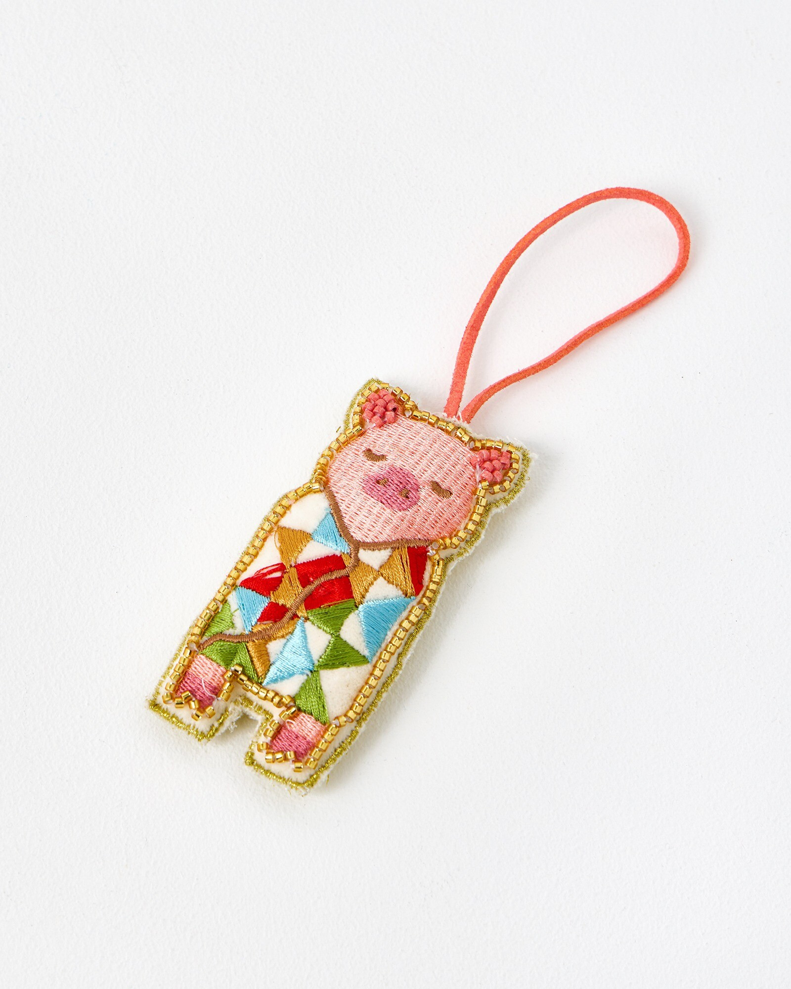 Patchwork Quilt Pig Christmas Tree Decoration | Oliver Bonas | Oliver Bonas (Global)