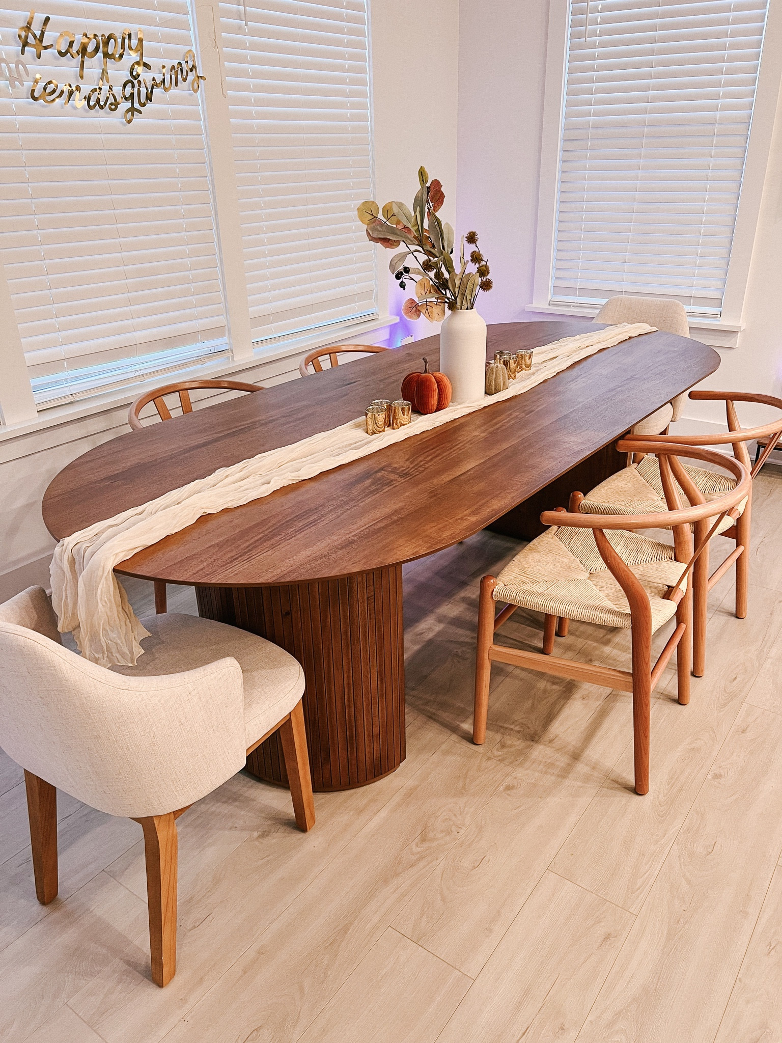 Our dining room table and chairs of my dreams 🤩 prob my fav furniture piece in our home! 

#LTKhome #LTKfamily