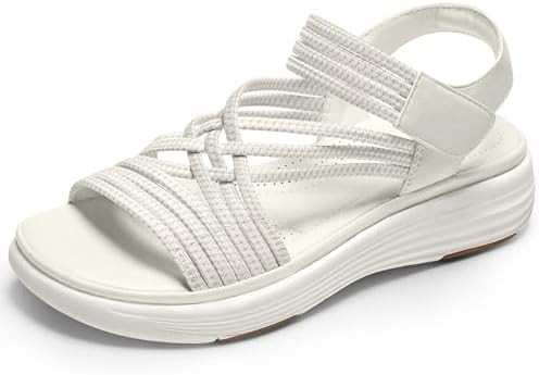 Vilanva Women's Comfortable Walking Sandals with Elastic Strap Light Weight Casual Summer Sandals... | Amazon (US)