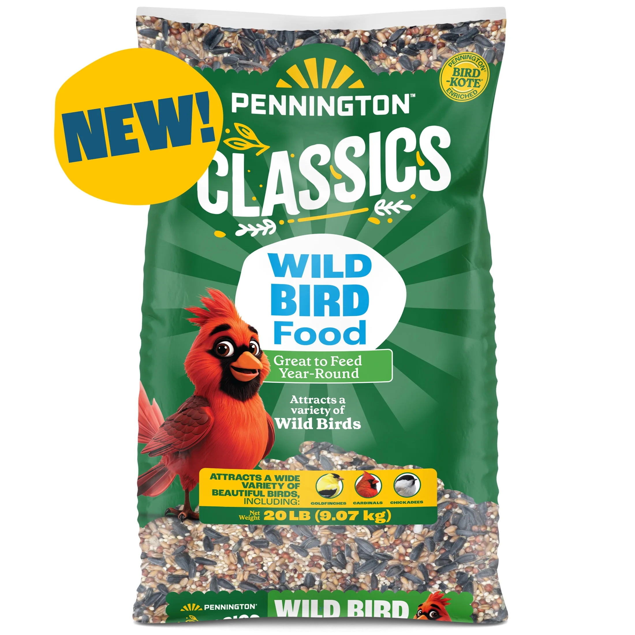 Pennington Classic Dry Wild Bird Feed and Wild Bird Seed, 20 lb. Bag, 1 Pack | Walmart (US)