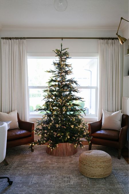 The best 7.5’ faux Christmas tree!
Christmas decor
Amazon drapery
Pottery barn leather chair 

#LTKHoliday #LTKsalealert #LTKhome