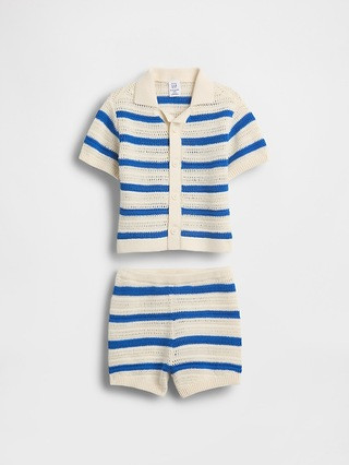 Baby Crochet Stripe Outfit Set | Gap (US)