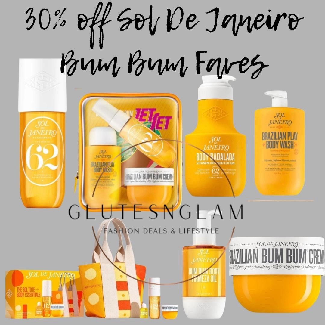 Sol De Janeiro 30% off Bum Bum collection! Summer must have, Mother’s Day gift ideas, sol De Janeiro, travel sets, travel must haves  

#LTKBeauty #LTKSaleAlert #LTKgrwm