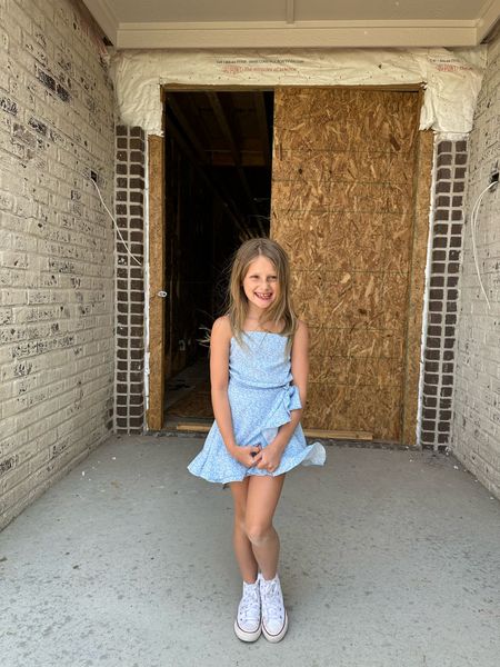 The prettiest little sun dress paired with classic high top chucks! So cute and fun for your little girl! Amazon style, kid style.

#LTKunder50 #LTKstyletip #LTKkids