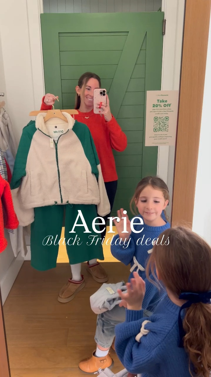 Aerie Black Friday deals - try on haul! ♥️🎄Great cozy gifts for mom! 

#LTKmomlife #LTKGiftGuide #LTKootd
