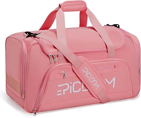 Gym Bag for Women, Travel duffel Bag with Shoes Compartment, Weekender Overnight Bag with Wet Poc... | Amazon (US)