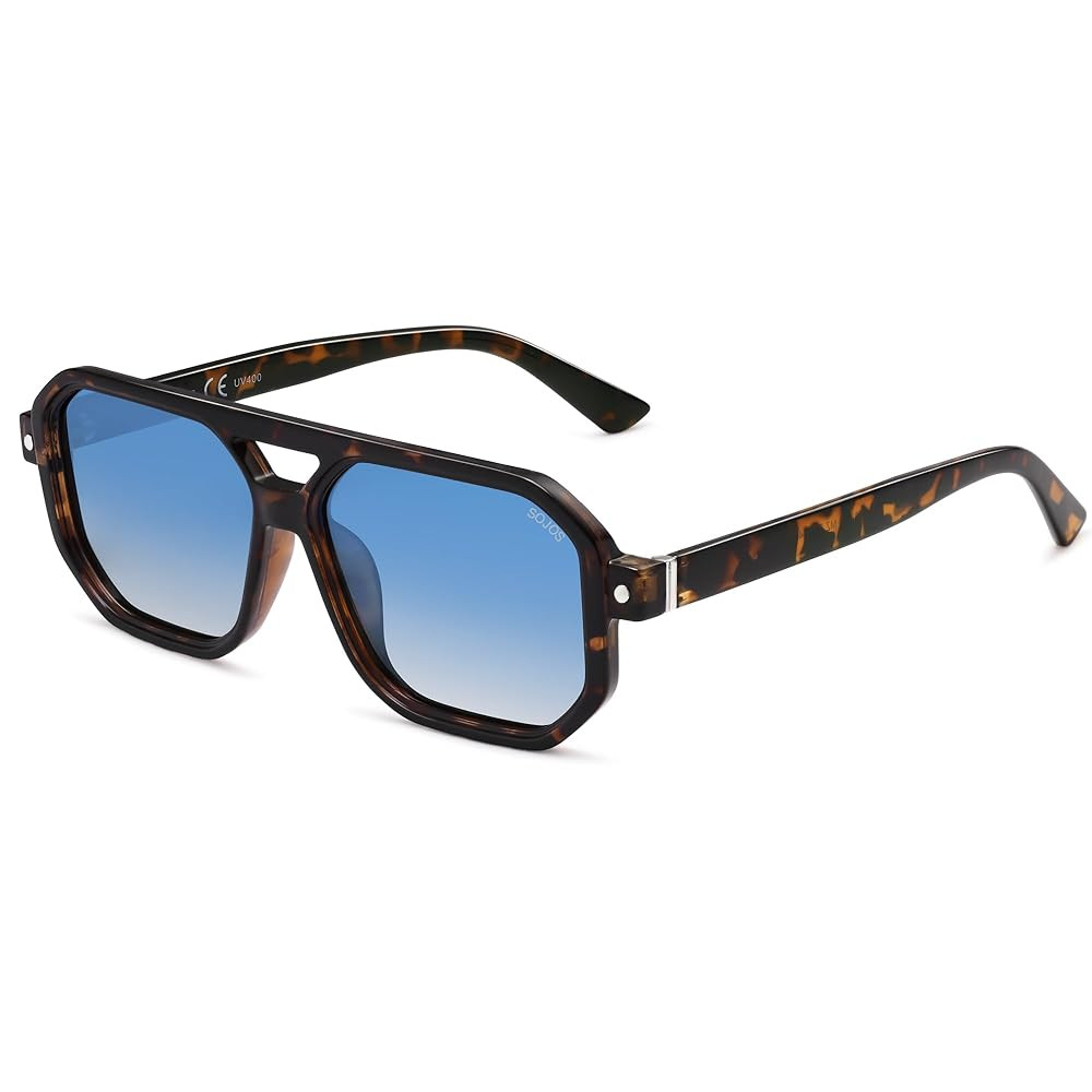SOJOS Retro Polarized Square Aviator Sunglasses for Women Men Vintage 70s UV400 Protection Shade ... | Amazon (US)