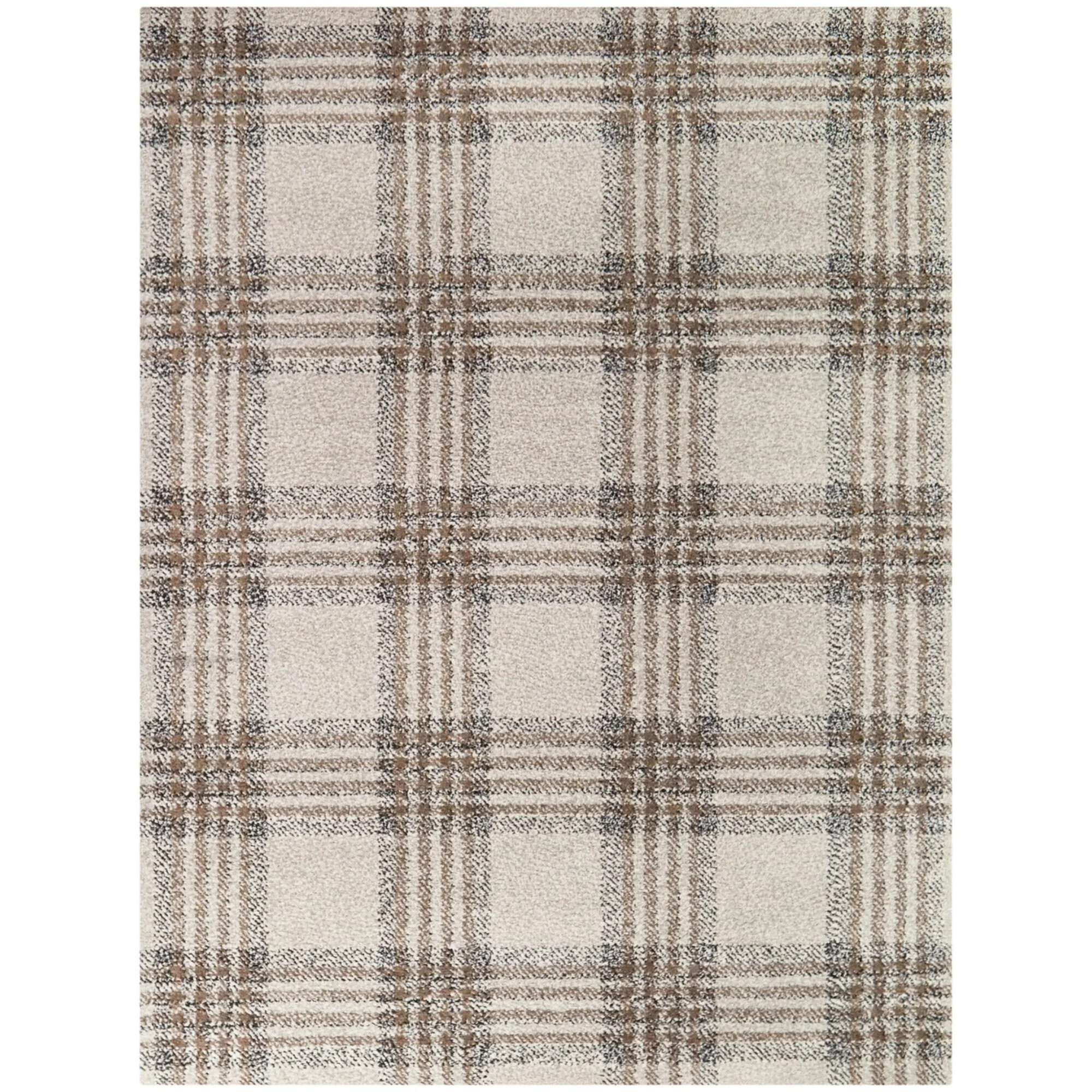 Balta Monte Classic Plaid Area Rug 5'3" x 7' - Brown | Walmart (US)