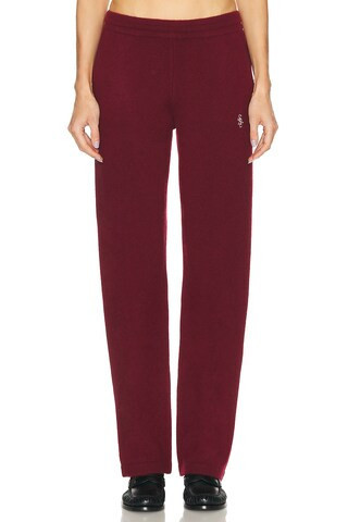 Sporty & Rich Cashmere Trouser in Burgundy | FWRD 