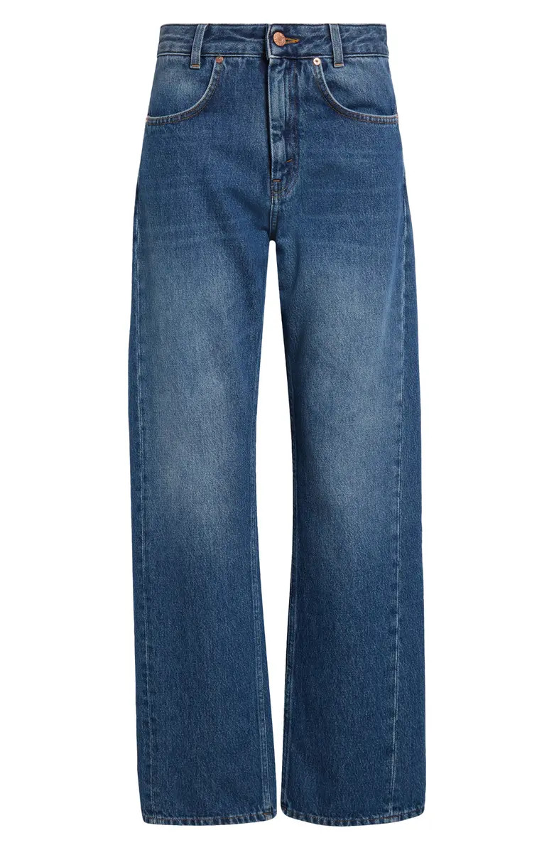 BITE Studios Curved Organic Cotton Straight Leg Jeans | Nordstrom | Nordstrom