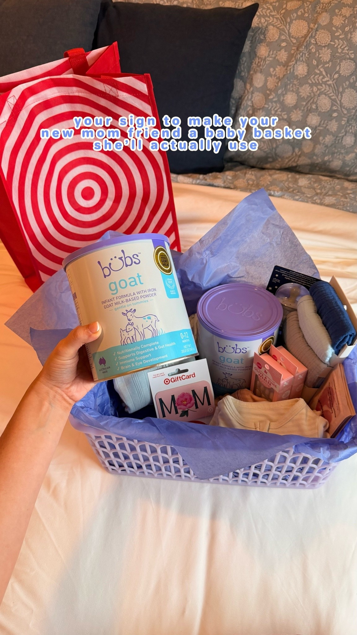 #AD One thing l've learned after becoming a mom is that the little practical things end up meaning the most postpartum🤍
I've been putting together a little spring baby basket for my friend and added @aussiebubsofficial from @Target  because I felt really good about it after looking into the brand. I love that Bubs is made with nutrient-rich whole milk and crafted to be gentler on sensitive tiny tummies. And honestly, knowing it's made with clean-label ingredients and really high safety standards just gave me a lot of peace of mind too. ✨ Everything is linked here in my LK Shop if you're putting together something thoughtful for a new mom too 🍼🤍
#TargetPartner #Bubs #GOATofGoatMilk #BubsatTarget #liketkit @Shop.LTK

#LTKmomlife #LTKBump #LTKBaby