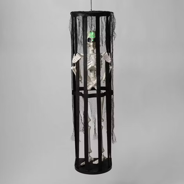 Animated Skeleton in a Cage Halloween Decorative Prop - Hyde & EEK! Boutique™ | Target
