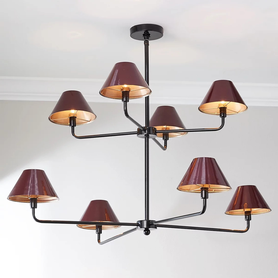 Chris Loves Julia Edie Two-Tier Chandelier - 8 Light | Shades of Light