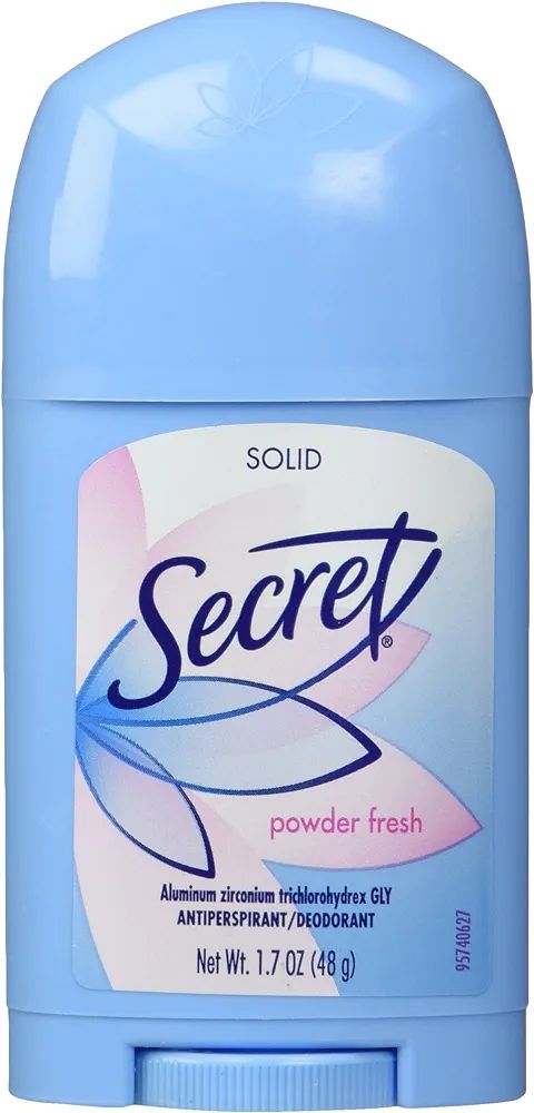 Secret Solid Antiperspirant and Deodorant Shower, Powder Fresh, 1.7 Ounce | Amazon (US)