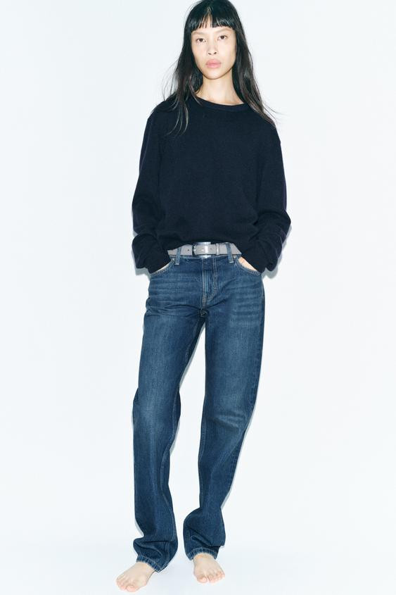 ZW COLLECTION LOW RISE STRAIGHT LEG JEANS | Zara US