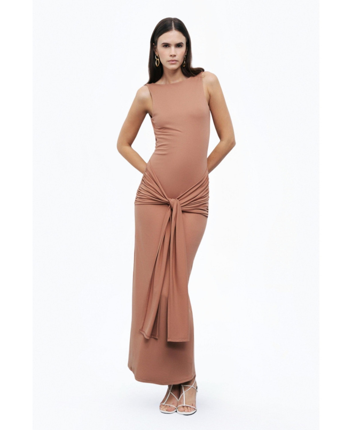 Nocturne Women's Backless Maxi Dress - Brown | Macy's