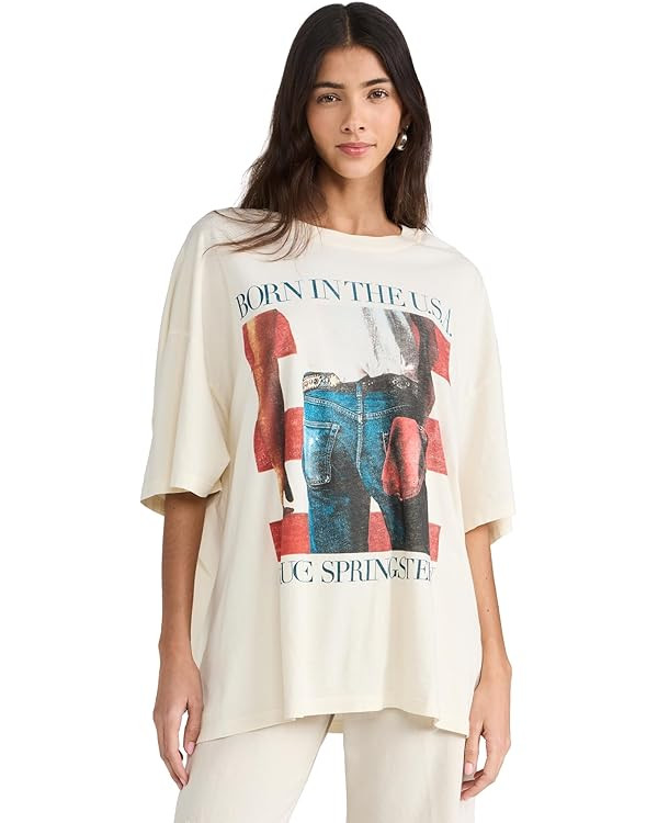 DAYDREAMER Women's Bruce Springsteen Born in The USA Tee | Amazon (US)