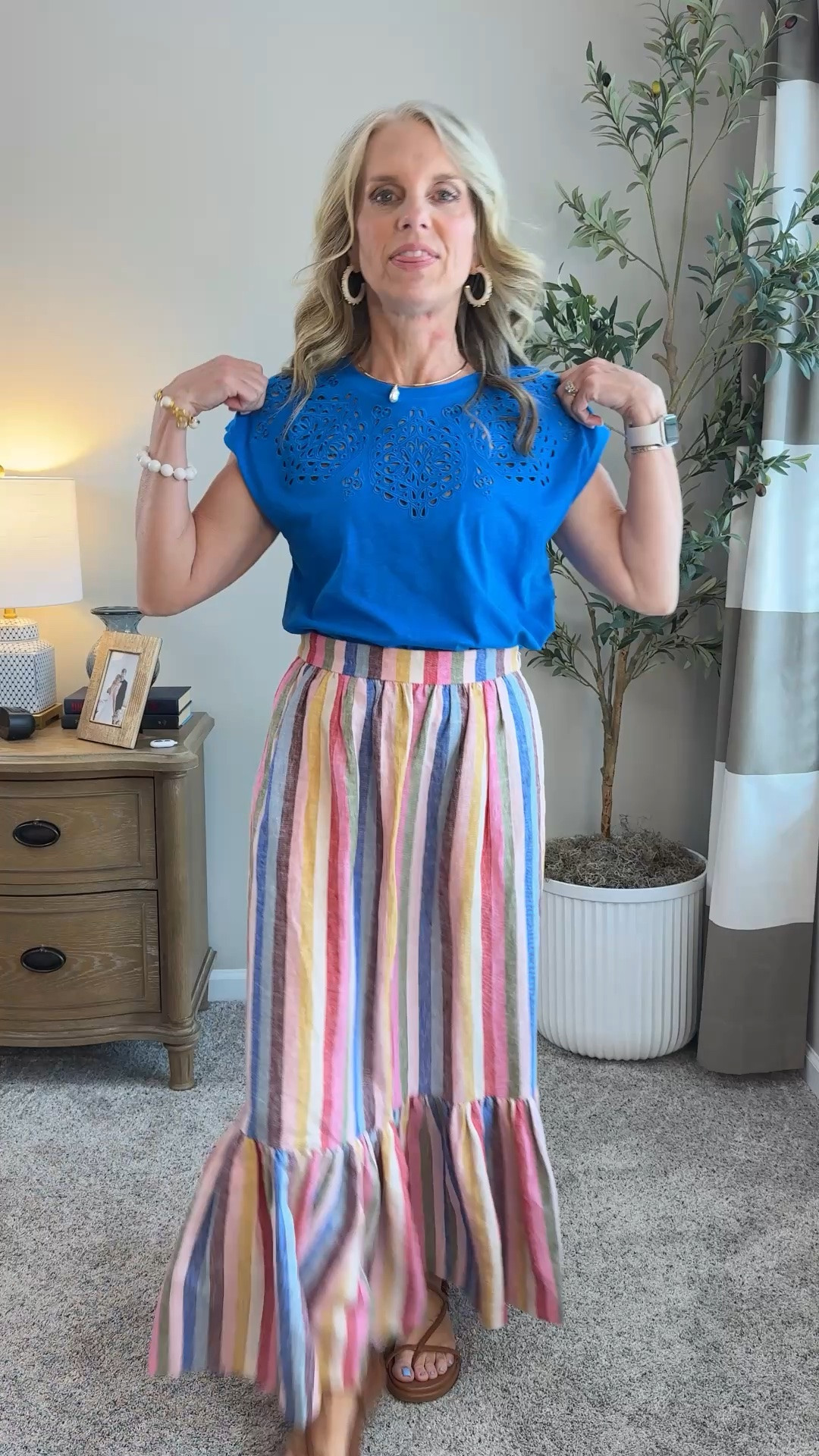 Wearing XS top and skirt size 4…could wear 2. Cute for work, vacation, church. Dress up or down I love how many pieces we can morph for dressy or casual
Wear.

#LTKgrwm #LTKootd #LTKOver40