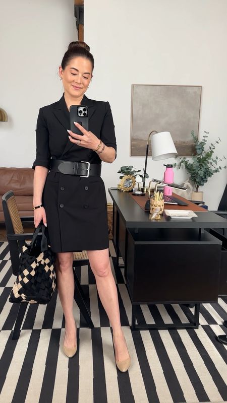 The perfect black dress for work and office outfits. I love styling this black belt with it too. 

#LTKStyleTip #LTKWorkwear #LTKSeasonal
